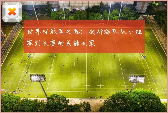 世界杯冠军之路：剖析球队从小组赛到决赛的关键决策
