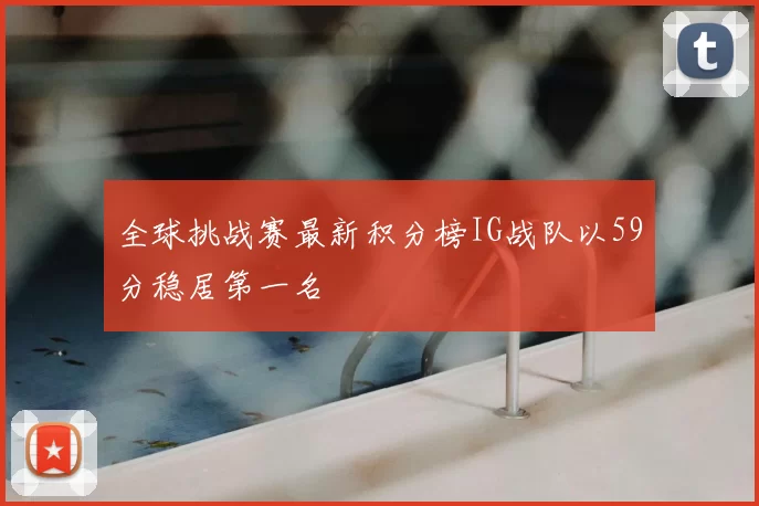 全球挑战赛最新积分榜IG战队以59分稳居第一名